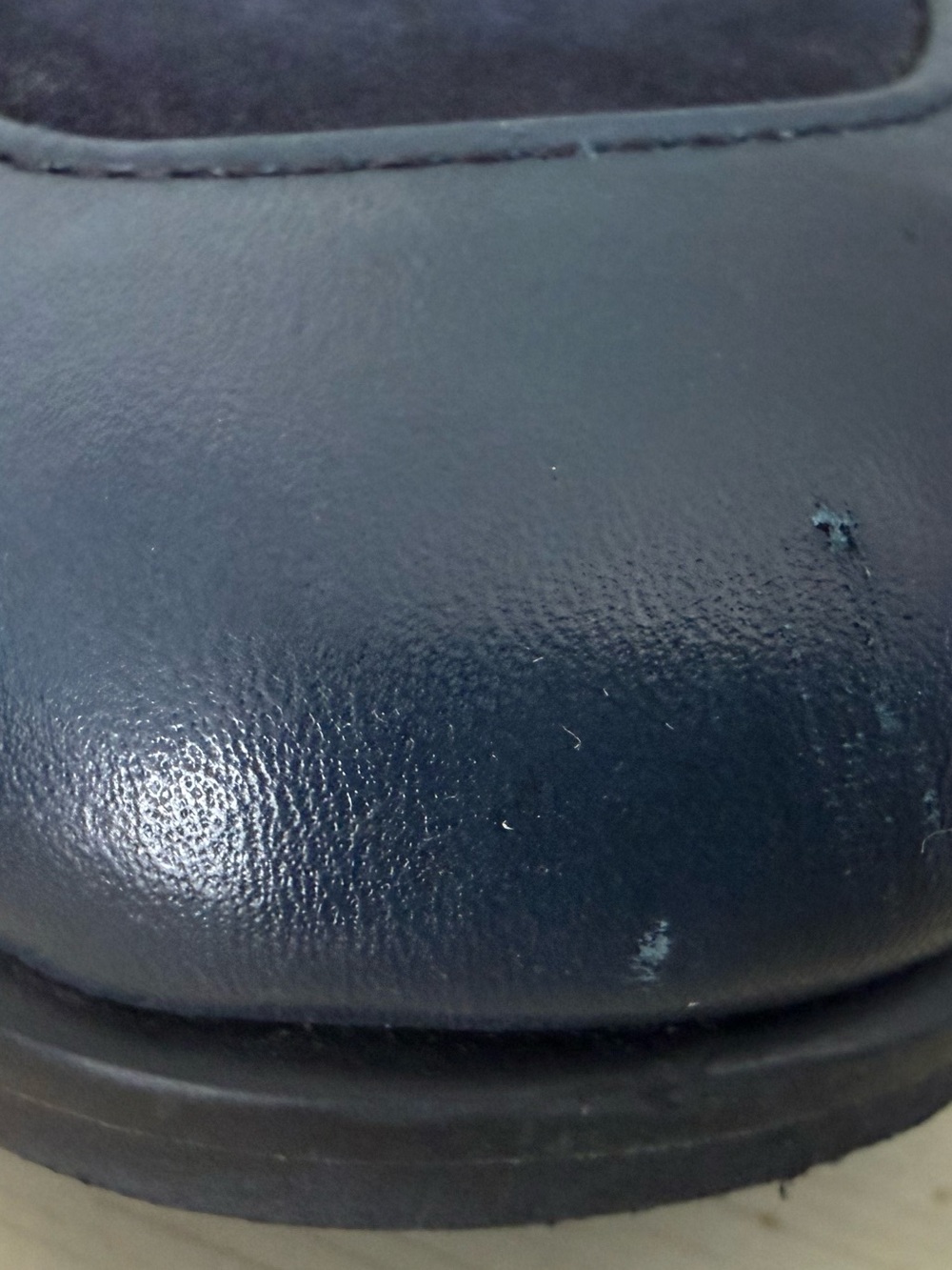 Etienne Aigner Neve Navy Leather Horsebit Loafers Women’s 8M - Picture 4 of 12